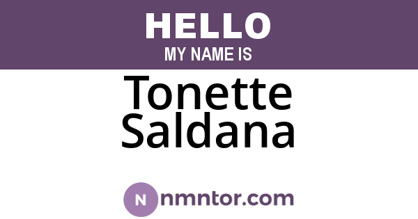 Tonette Saldana