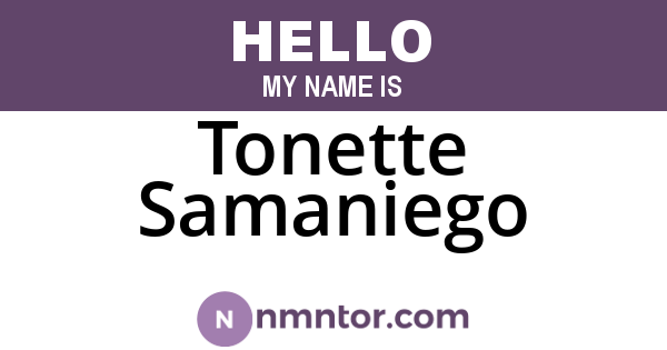 Tonette Samaniego