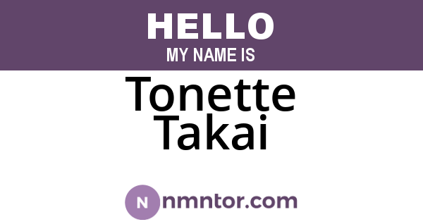 Tonette Takai