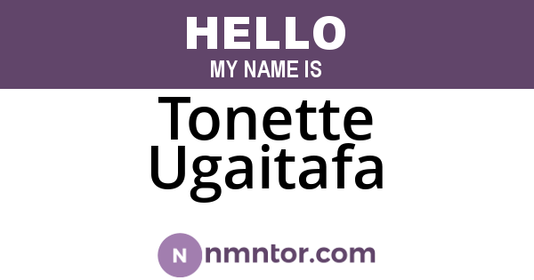 Tonette Ugaitafa