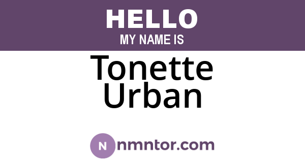 Tonette Urban
