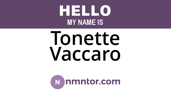 Tonette Vaccaro