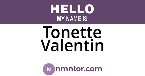Tonette Valentin