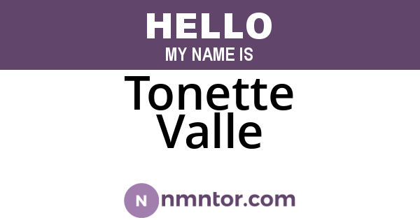 Tonette Valle