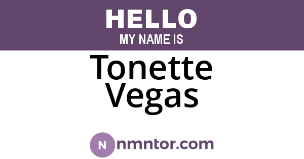 Tonette Vegas