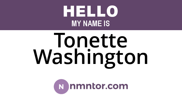 Tonette Washington