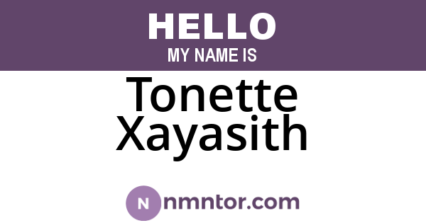 Tonette Xayasith