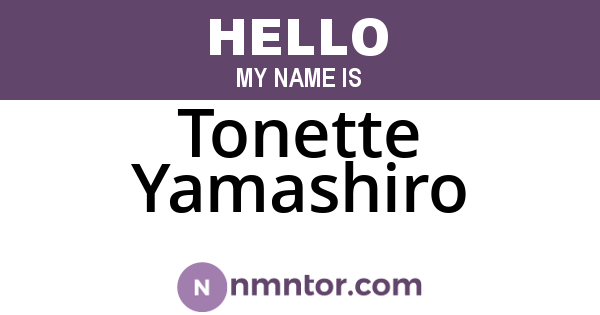 Tonette Yamashiro