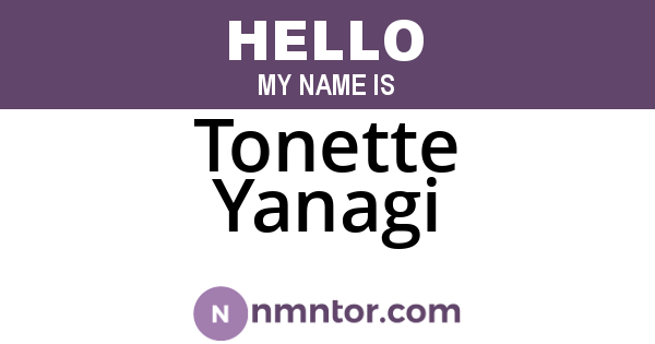 Tonette Yanagi