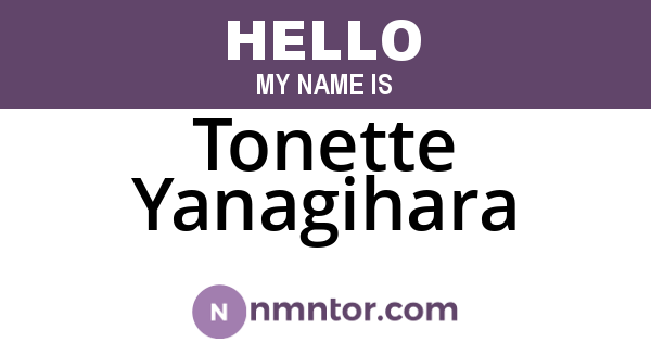 Tonette Yanagihara