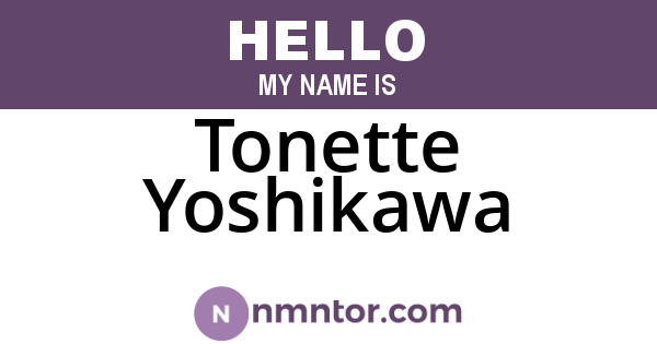 Tonette Yoshikawa
