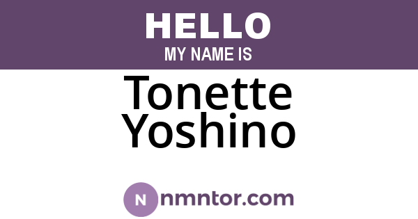 Tonette Yoshino