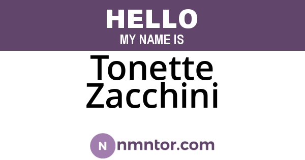 Tonette Zacchini
