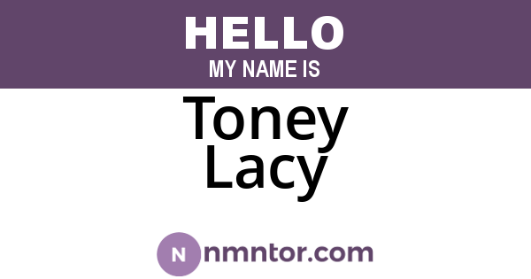 Toney Lacy