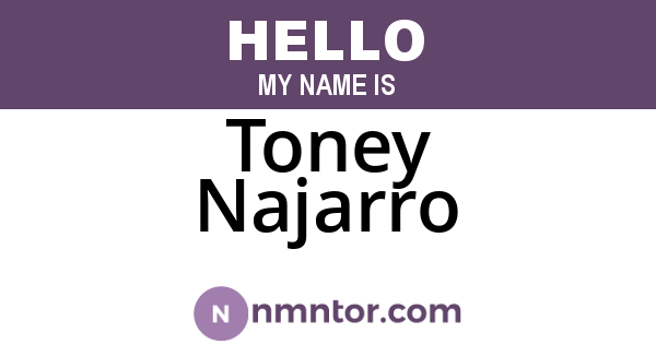 Toney Najarro