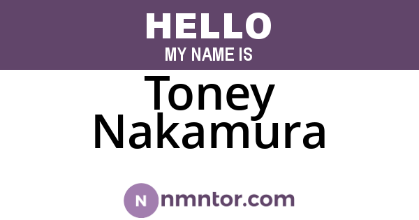 Toney Nakamura