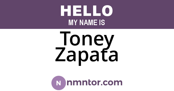 Toney Zapata