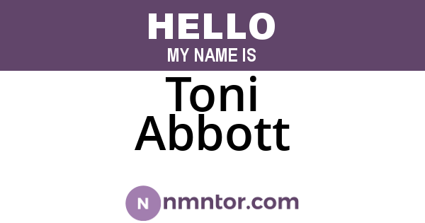Toni Abbott