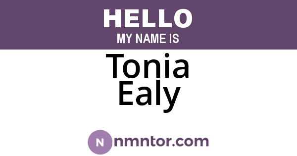 Tonia Ealy