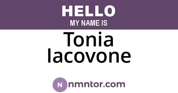 Tonia Iacovone