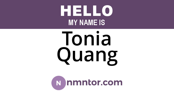 Tonia Quang