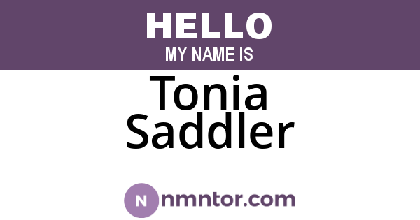 Tonia Saddler