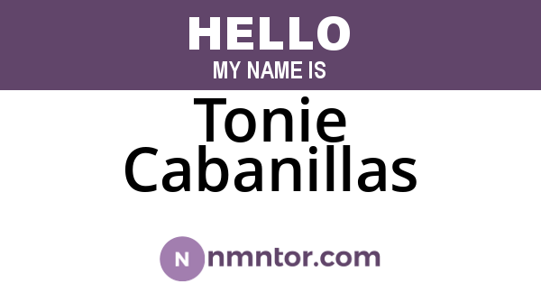 Tonie Cabanillas