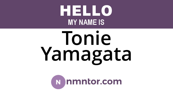 Tonie Yamagata