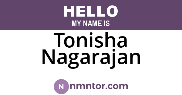 Tonisha Nagarajan