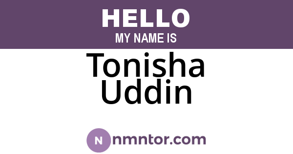 Tonisha Uddin