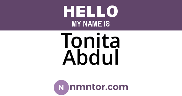 Tonita Abdul