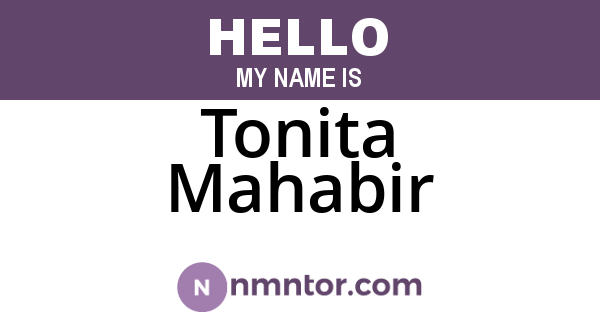 Tonita Mahabir