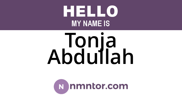 Tonja Abdullah