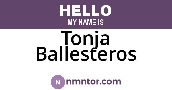 Tonja Ballesteros