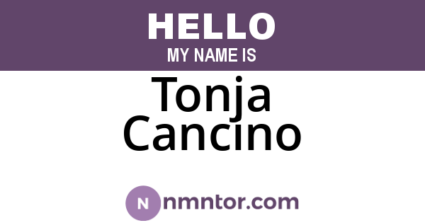 Tonja Cancino