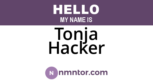 Tonja Hacker