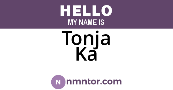 Tonja Ka