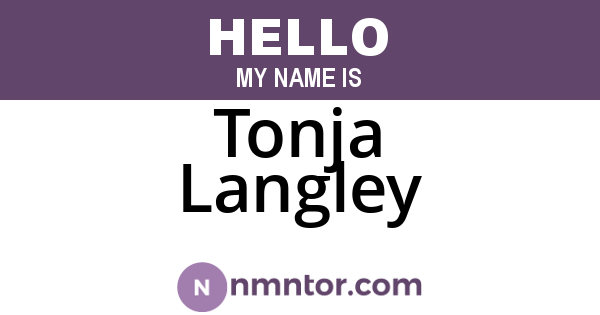 Tonja Langley