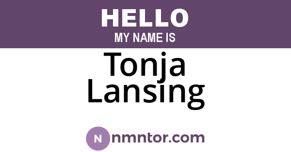 Tonja Lansing