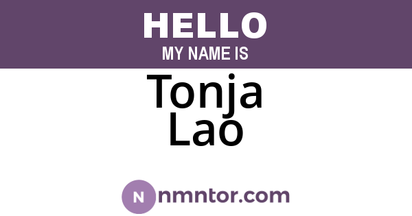 Tonja Lao