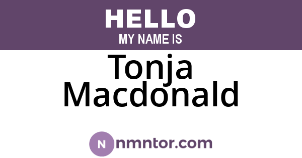 Tonja Macdonald
