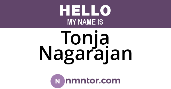 Tonja Nagarajan
