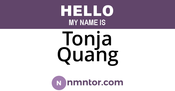 Tonja Quang