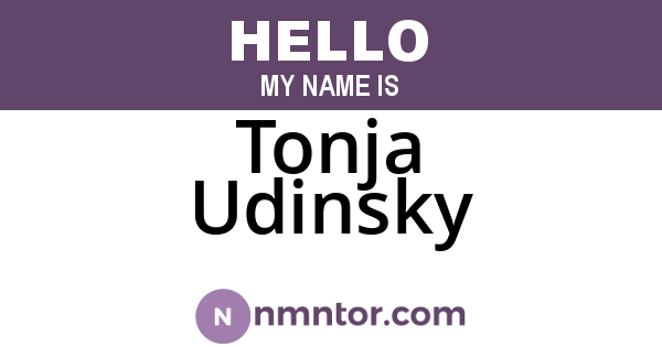 Tonja Udinsky