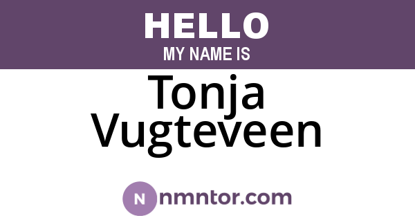 Tonja Vugteveen
