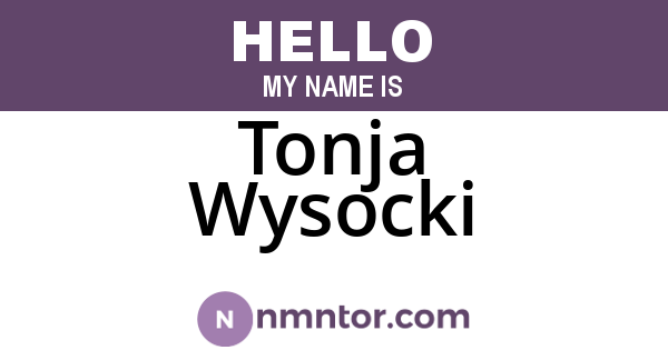 Tonja Wysocki