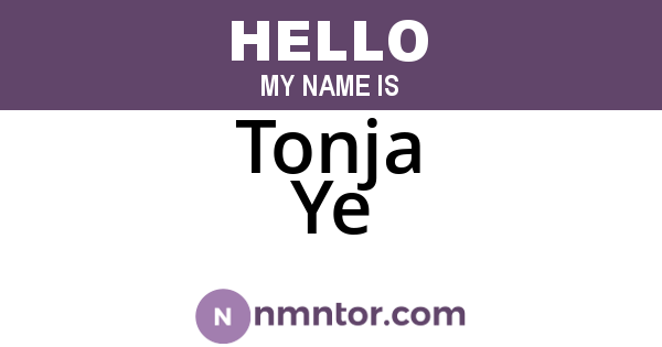Tonja Ye