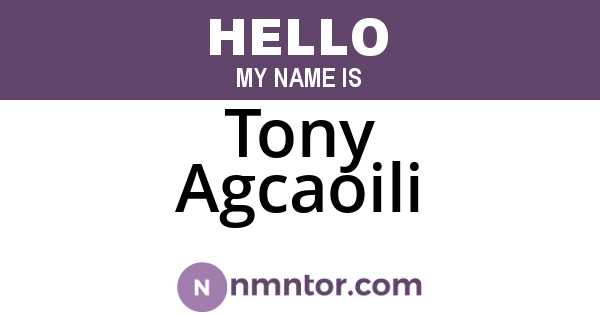 Tony Agcaoili
