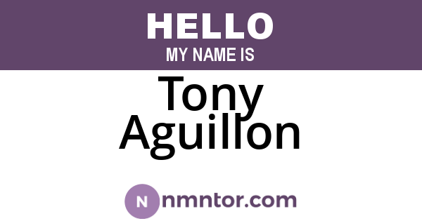 Tony Aguillon