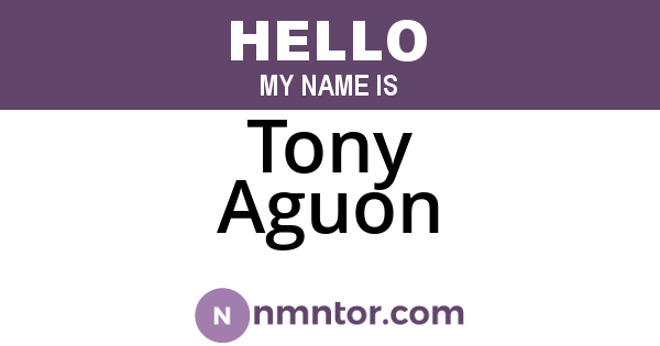 Tony Aguon